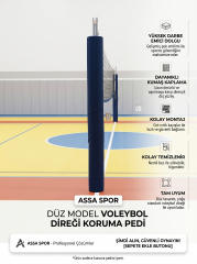 Voleybol Direği Koruma Pedi(Düz Model) Mavi