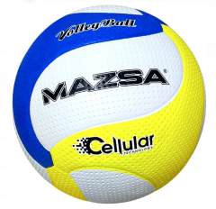 VB-KRC05002 MAZSA CELLULER RUBBER VOLEYBOL TOPU BEYAZ-LACİVERT-SARI