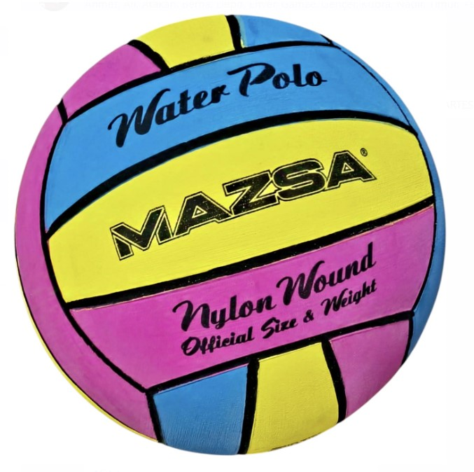 WP-KRR05000 MAZSA KAUÇUK SU TOPU PEMBE-SARI-MAVİ