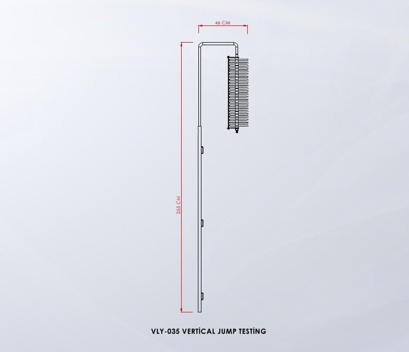 VLY-035 Dikey sıçrama test ünitesi teknik ölçü çizimi