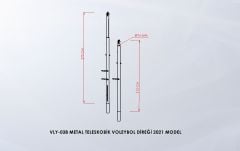 Metal Teleskopik Voleybol Direği