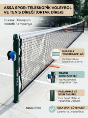 Teleskopik Voleybol Ve Tenis Direği (Ortak Direk)