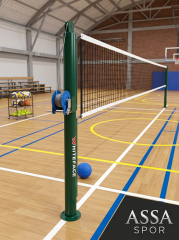 Teleskopik Voleybol Ve Tenis Direği (Ortak Direk)