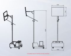 VOLEYBOL BLOK TAHTASI (AYAKLI MODEL )