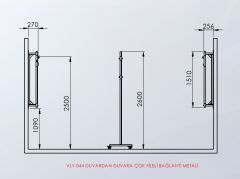 DUVARDAN DUVARA ÇOK FİLELİ BAĞLANTI METALİ