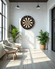 Avessa Domuz Kılı Dart Tahtası 6 Adet Ok Dart-100 Ölçü ve Boyut Detayı