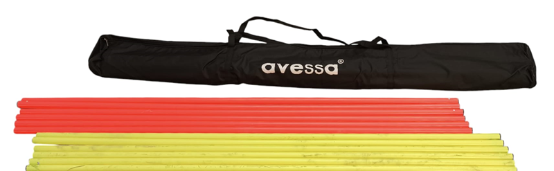 AVESSA SLM-1000  SLALOM ÇUBUK SETİ 12' Lİ 150 CM SARI-TURUNCU