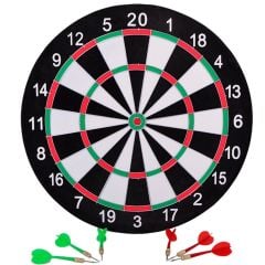 Çift Taraflı 38 cm Dart Tahtası ve 6 Adet Dart Oku