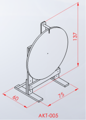 Spin Price çarkıfelek AKT-005 ölçüleri 75x60 taban 137 cm yükseklik teknik çizim - ASSA SPOR