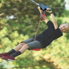 Zipline Halat Kaydırak | Açık Alan ve Parkur Zipline Sistemi Yan Görünüm