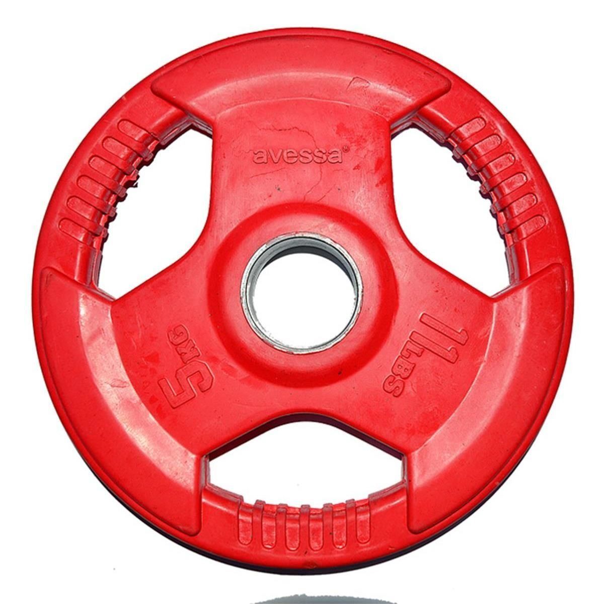 Avessa 20 Kg Olimpik Kauçuk Plaka Kırmızı Mb-12111 - Olimpik Ağırlık Plakası | ASSA SPOR