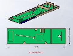 Mini Golf Modüler Ölçü ve Boyut Detayı
