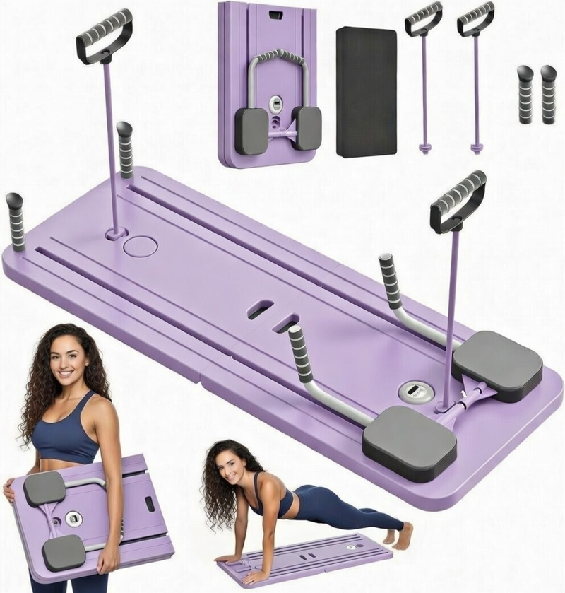 AVESSA REFORMER-200 MOR PİLATES REFORMER SETİ EV TİPİ