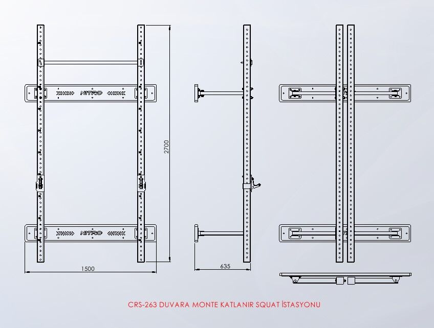 DUVARA MONTE KATLANIR SQUAT İSTASYONU