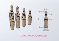 Ahşap Bowling Seti