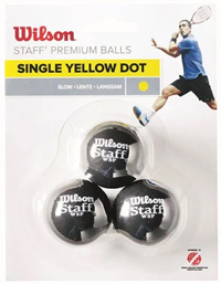 SQUASH TOPU STAFF SQUASH 3 BALL DBL YEL DOT ( WRT618100)