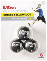SQUASH TOPU STAFF SQUASH 3 BALL DBL YEL DOT ( WRT618100)