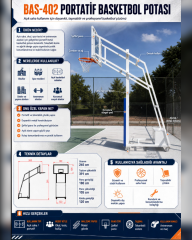 Basketbol Potası 4 Direkli Tekerlekli