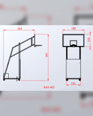 Basketbol Potası 4 Direkli Tekerlekli