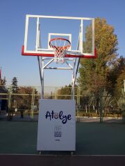 Basketbol Potası 4 Direkli Tekerlekli Detay Fotoğrafı