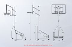 Tekerlekli Yükseklik Ayarlı Basketbol Potası