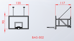 Basketbol Potası Duvara Monte Panya 90×120