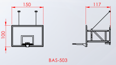 Basketbol Potası Duvara Monte Panya 100×150