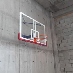 Duvara Monte Sabit Basketbol Potası Basic Model 100×150 Yan Görünüm