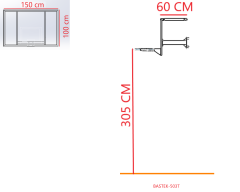 Duvara Monte Sabit Basketbol Potası Basic Model 100×150 Farklı Açı Görünümü