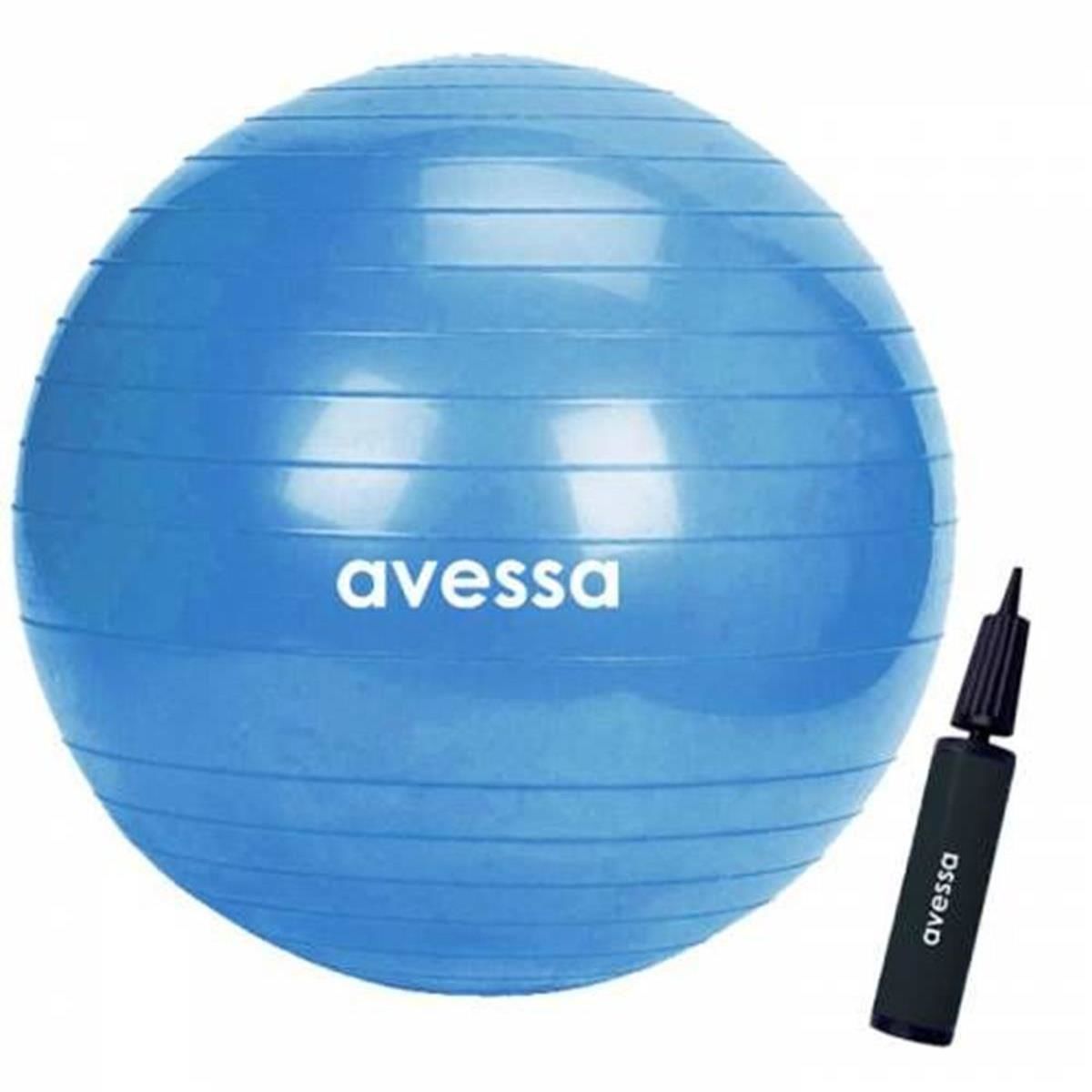 ASSA SPOR Avessa 65 Cm Pilates Topu Mavi Pompalı - Pilates Ekipmanı Üretimi