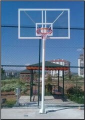 tek direkli basketbol potası 100x150 sabit çember