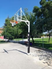 tek direkli basketbol potası 100x150 sabit çember