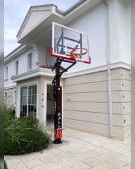 Black Gold Tek Direkli Basketbol Potası Esnek Çember Yükseklik Ayarlı Temperli Cam 100×150