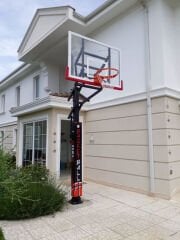 Black Gold Tek Direkli Basketbol Potası Esnek Çember Yükseklik Ayarlı Temperli Cam 100×150 Detay Fotoğrafı