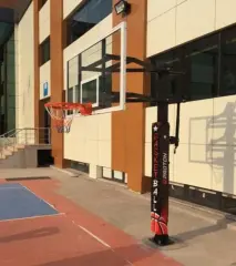 Black Gold Tek Direkli Basketbol Potası Esnek Çember Yükseklik Ayarlı Temperli Cam 105-180 Detay Fotoğrafı