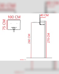 Tek Direkli Sabit Basketbol Potası Basic Model Sabit Çember Dijital Panya(75*100)
