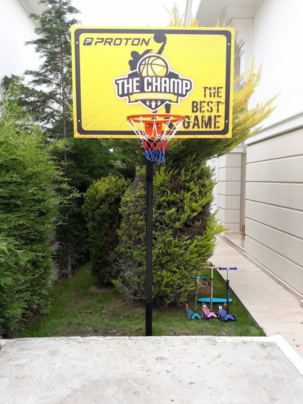 ASSA SPOR Tek Direkli Yükseklik Ayarlı Basketbol Potası Basic Model Sabit Çember Dijital Panya(100*150) - Basketbol Potası Üretimi