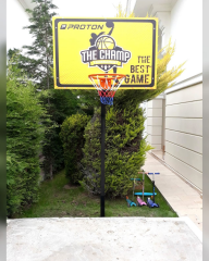 Tek Direkli Yükseklik Ayarlı Basketbol Potası Basic Model Sabit Çember Dijital Panya(100*150)