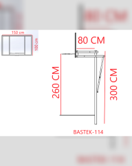 Tek Direkli Yükseklik Ayarlı Basketbol Potası Basic Model Sabit Çember Dijital Panya(100*150)