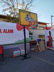 Portatif Ağırlıklı Yükseklik Ayarlı Basketbol Potası(100X150) Yan Görünüm