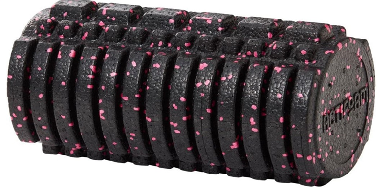 FOAM ROLLER TIRTIKLI MASAJ RULOSU TÜR:STANDART RENK: SİYAH-PEMBE 30 CM