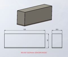 Sıçrama Sünger Engeli Teknik Çizim