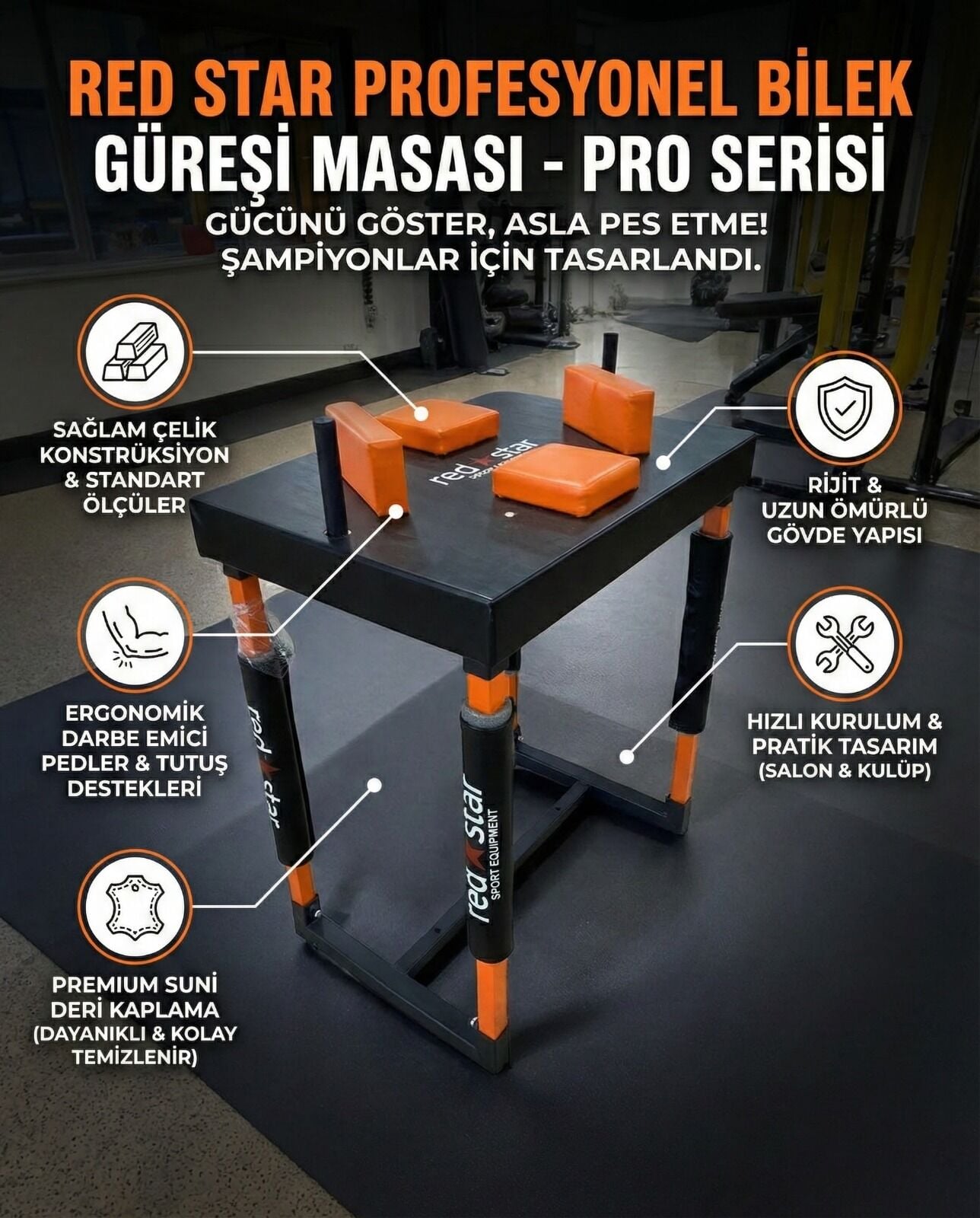 ASSA SPOR Profesyonel Bilek Güreşi Masası | Kulüp ve Organizasyonlar İçin – ASSA SPOR - Spor Ekipmanı Üretimi