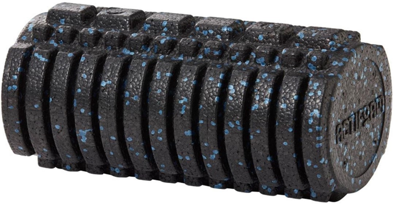FOAM ROLLER TIRTIKLI MASAJ RULOSU TÜR:STANDART RENK: SİYAH-MAVİ 30 CM