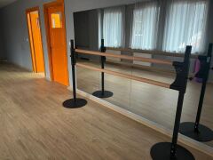 Taşınabilir Bale Barı – Ayarlanabilir Yükseklik (Ağırlıklı Taban) Ölçü ve Boyut Detayı