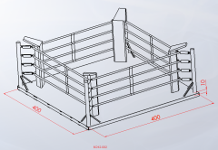 Boks Ringi Yükseklik 10 Cm 4X4 (Özel Renk Seçeneği) Köşe ve İp Detayı