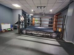 Boks Ringi Yükseklik (20-30-40) Cm Özel Renk Baskılı 4X4 Spor Salonu Kurulum Örneği