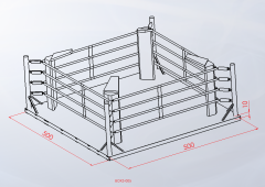 Boks Ringi Yükseklik 10 Cm 5X5 (Standart Renk) Köşe ve İp Detayı