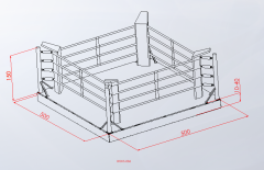 Boks Ringi Yükseklik (20-30-40) Cm Özel Renk Baskılı 5X5 Yan Görünüm