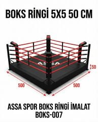 ASSA SPOR Boks Ringi Yükseklik 50 Cm Özel Renk Baskılı 5X5 - Profesyonel Boks Ringi Üretimi